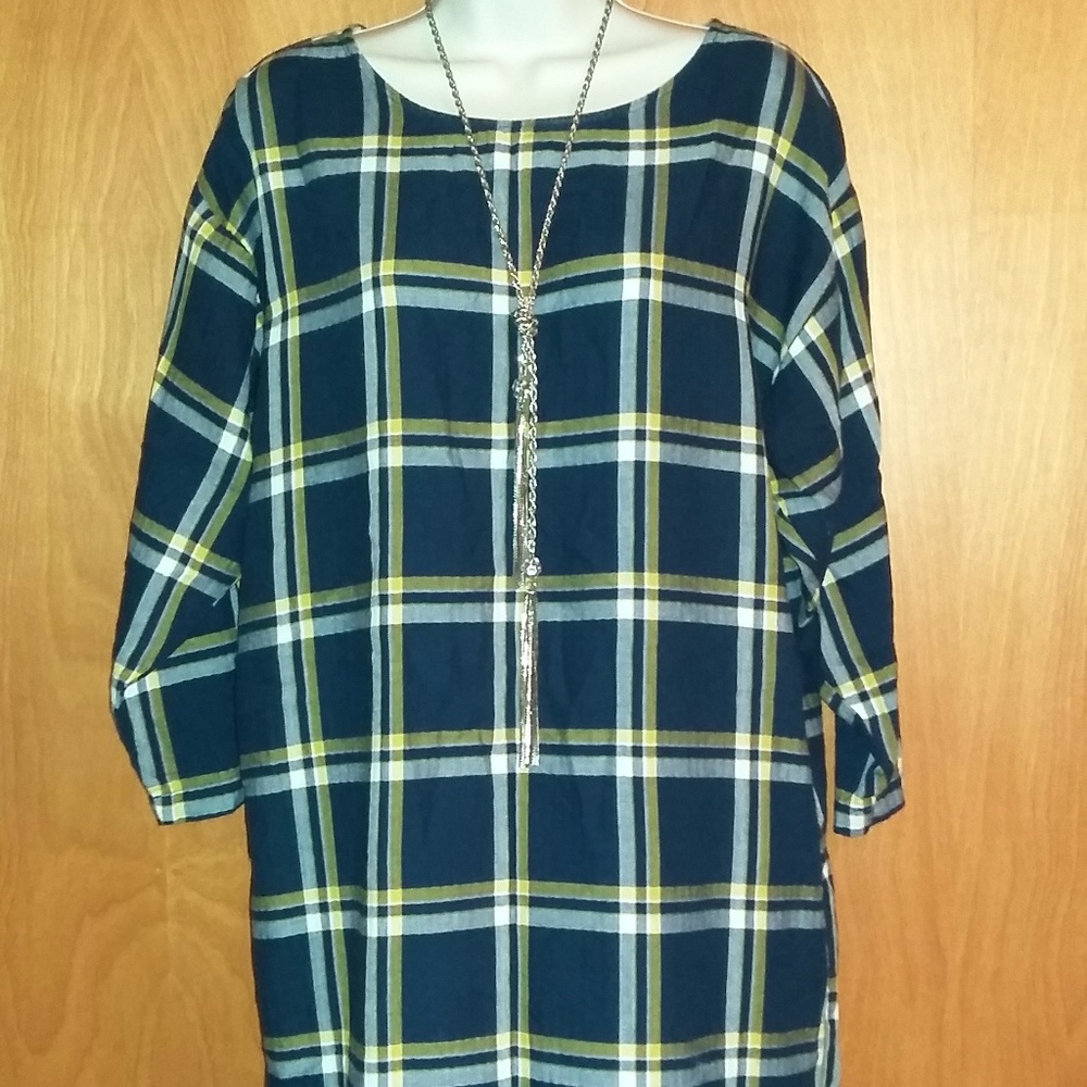 Plaid tunic dress