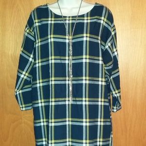 Plaid tunic dress