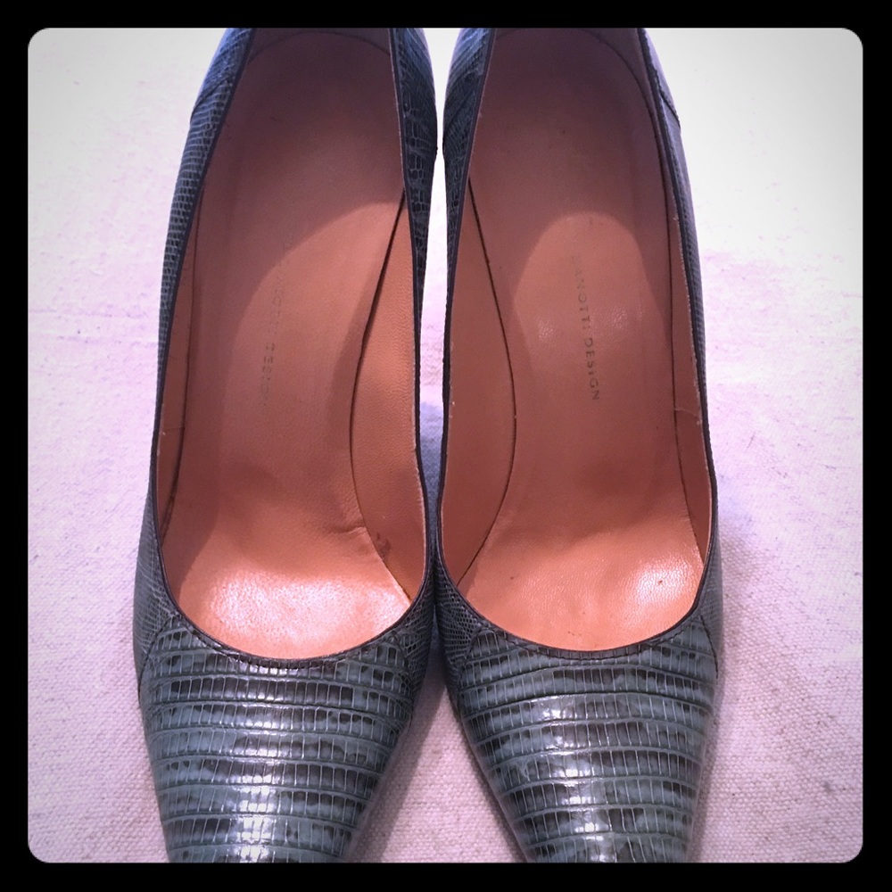 Giuseppe Zanotti lizard embossed Heels