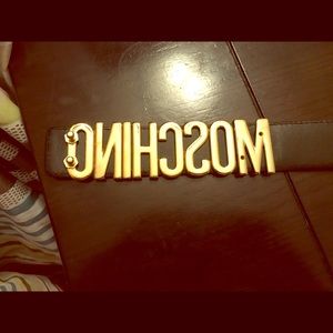 Moschino leather belt size 38 authentic