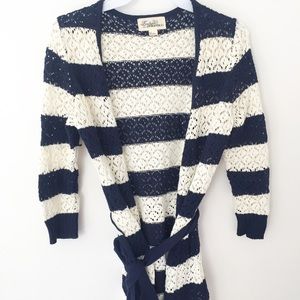 Nautical Navy Stripe Cardigan Nautical Navy Stripe Cardigan