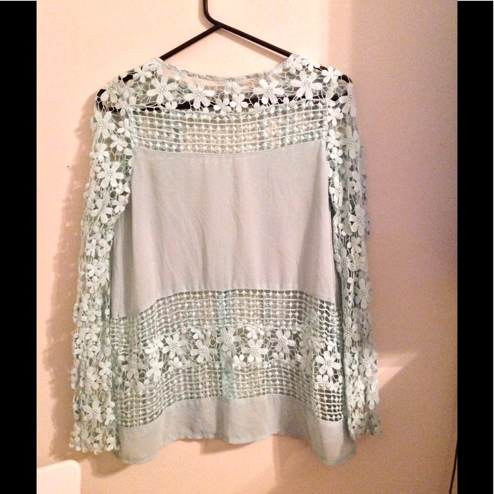 Baby blue lace tunic!