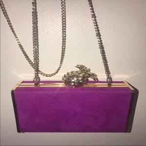 Zara fuchsia pineapple clutch