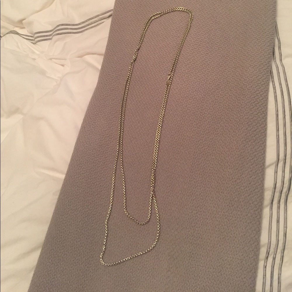 David Yurman Thick Silver Long Chain