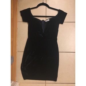Velvet Navy Blue Tobi Mini Dress