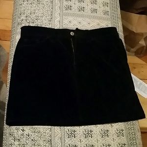 Gap Velvet Black Miniskirt