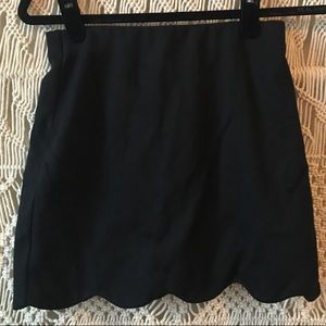 Topshop Black scalloped mini skirt size 4