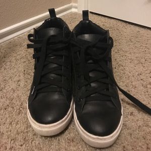 Black Steve Madden Wedge Sneaker