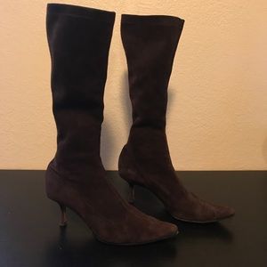 Chocolate suede Jimmy Choo boots Chocolate suede Jimmy Choo boots