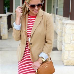 Merona Blazer in Camel w/ Hot Pink Collar Merona Blazer in Camel w/ Hot Pink Collar