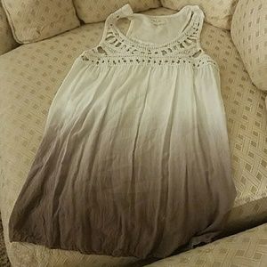 Crochet Neckline Tank Top