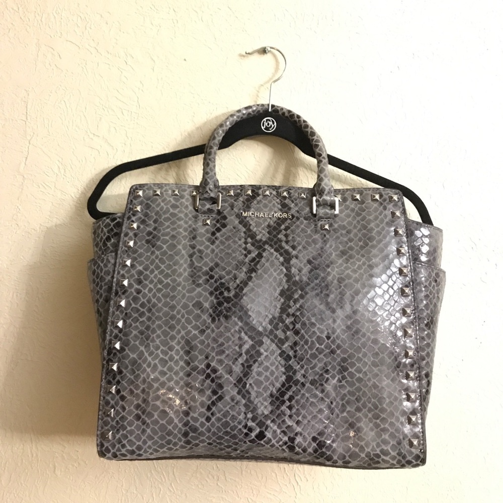 NEW! Michael Kors snake skin style large Handbag