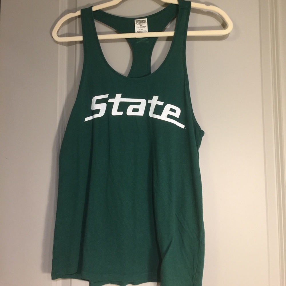 Michigan State tank small. Victoria Secret PINK