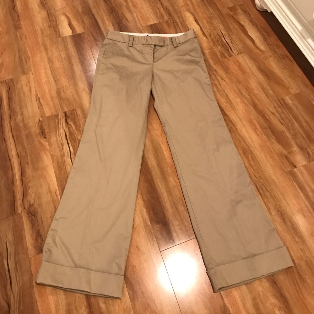 J. Crew Khaki City Fit trousers. Size 2 short.