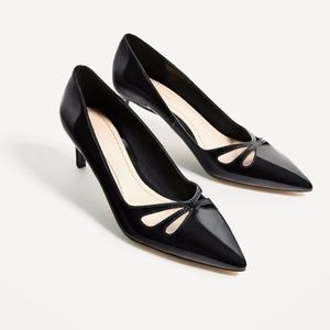 Zara Mid Heel Shoes with Openwork Detail 8 Zara Mid Heel Shoes with Openwork Detail 8