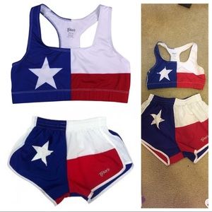 Texas Flag Sports Bra and Shorts