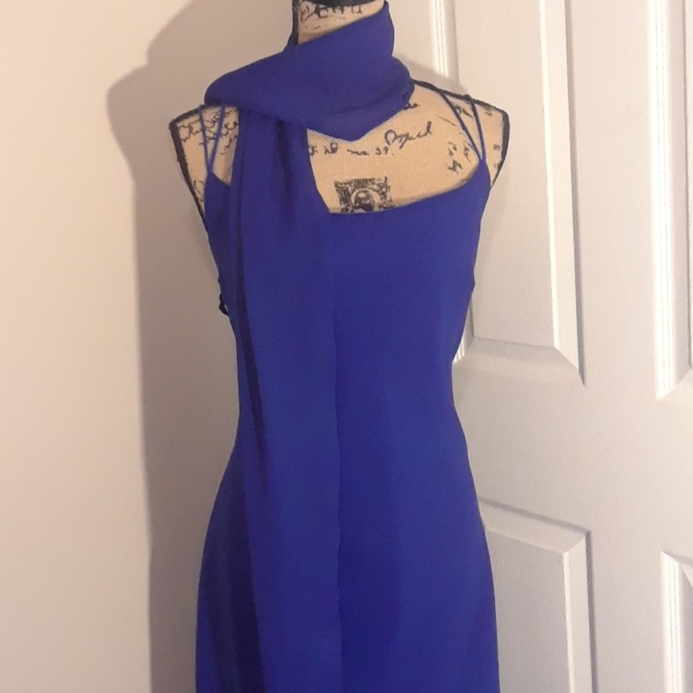 🚫SOLD🚫Kiki Cute Royal Blue Prom Dress & Scarf