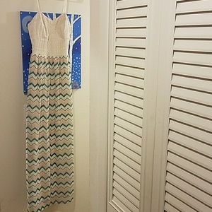 Chevron Maxi Dress