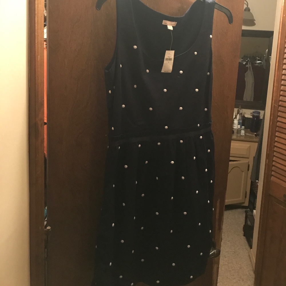 Gap Black and white polka dot dress