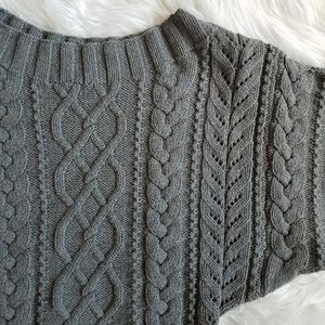 Express Cable Knit Dolman Sleeve Sweater
