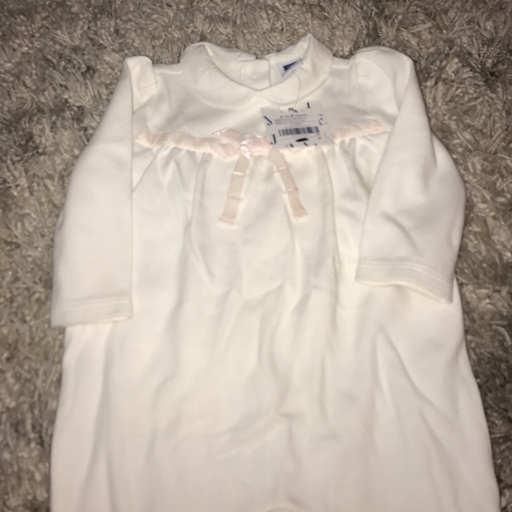 BNWT Janie & Jack One Piece Outfit with Pink Bow