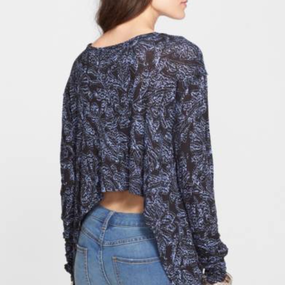 Free People Sahara Printed Cropped Back Top