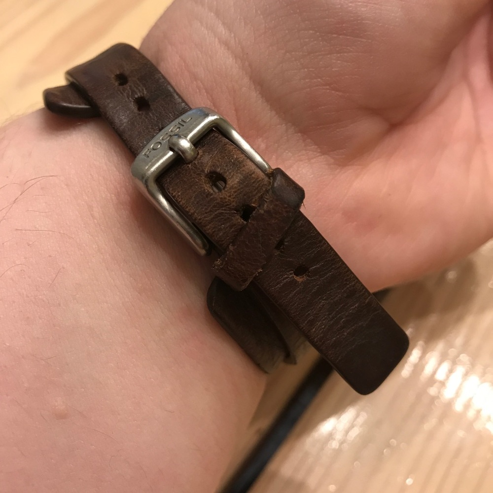 Leather Fossil Watch