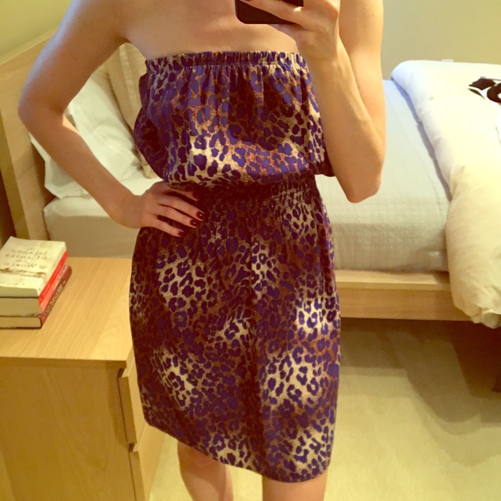 Purple Leopard Print Dress Size Small!