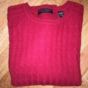 Valerie Stevens 2-Ply Cable-Knit Cashmere Sweater Valerie Stevens 2-Ply Cable-Knit Cashmere Sweater