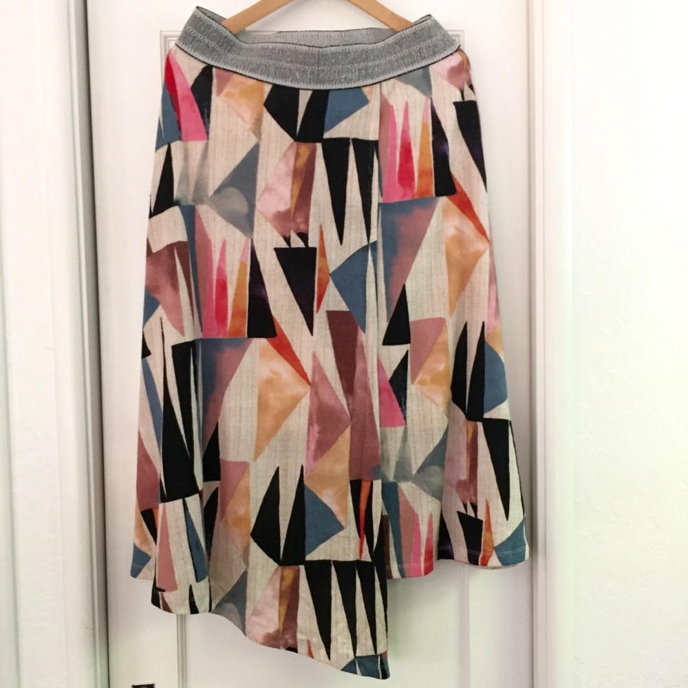 High-low faux wrap skirt