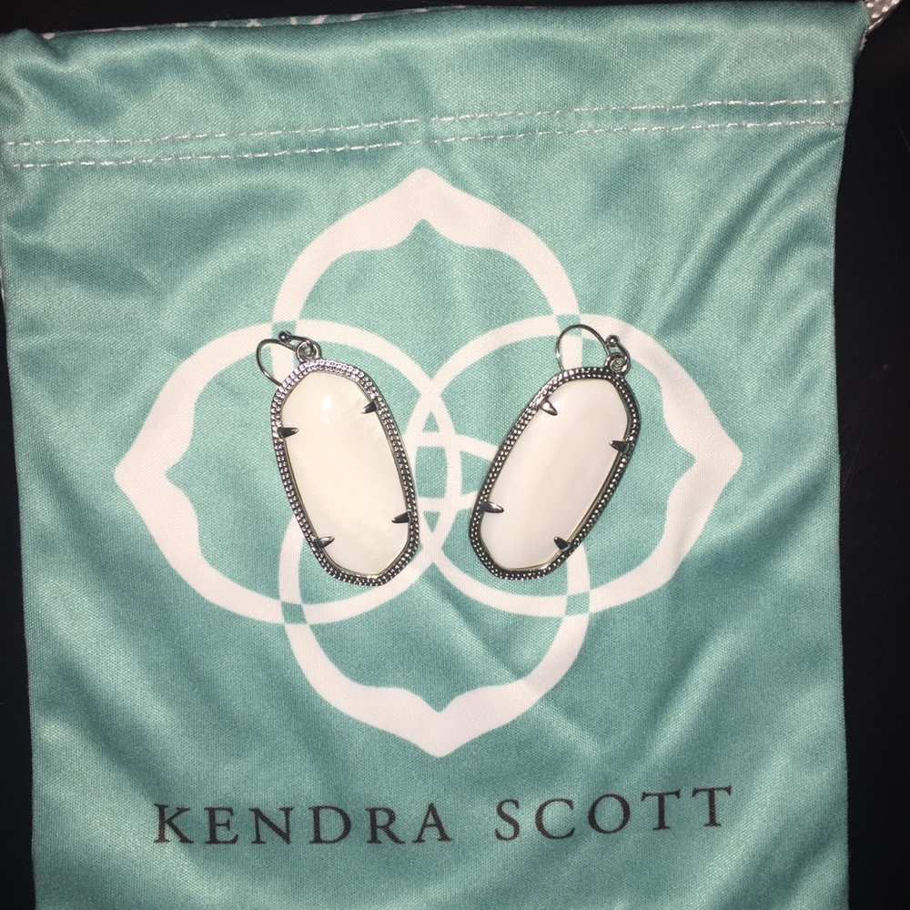 Kendra Scott White Elle Earrings