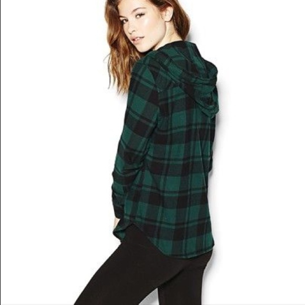 Garage Green Flannel Hoodie