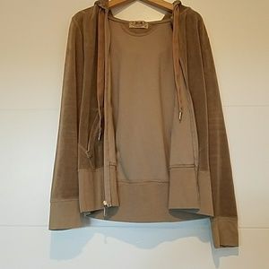 Juicy Couture velour hoodie, sz Medium, Tan Juicy Couture velour hoodie, sz Medium, Tan