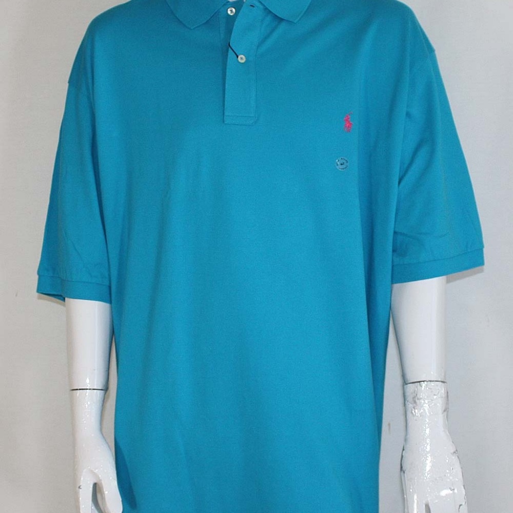 New Ralph Lauren Men's Polo Shirt Turquoise 4XLT