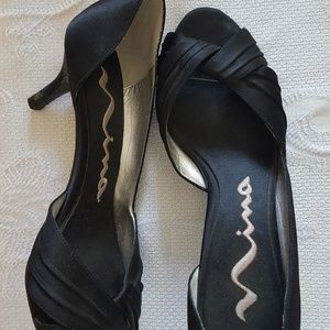 Nina Culver Satin Peep-toe heels Nina Culver Satin Peep-toe heels