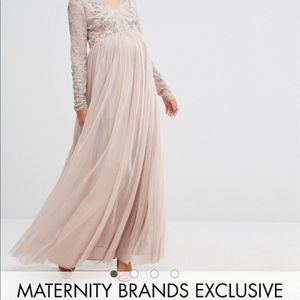 Maternity embellished gown