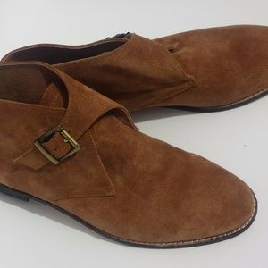 Johnston & Murphy Women’s Tan Suede Monk Strap 10