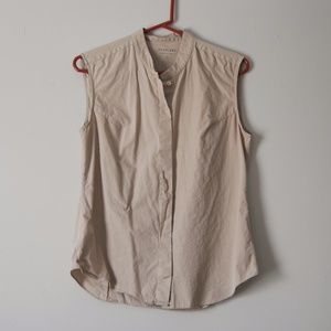 Everlane Poplin Cotton Sleeveless Shirt