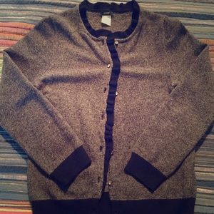 J. Crew Black and Grey Cardigan...Size S