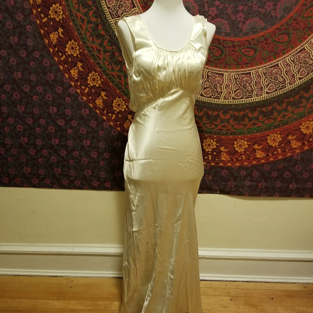 Vintage silk cream gown