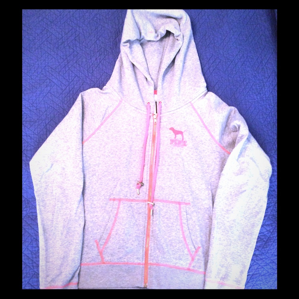 Pink by Victoria's Secret full zip hoodie, Large