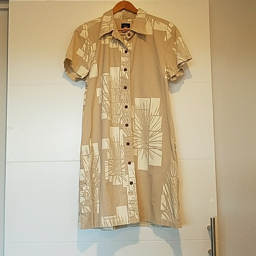 Sig Zane Designs button up t-shirt dress, sz L