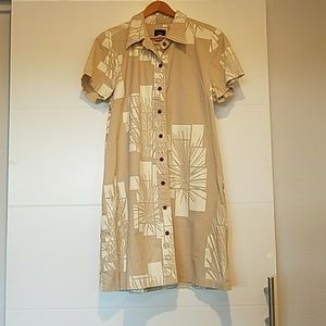 Sig Zane Designs button up t-shirt dress, sz L