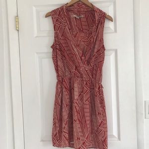 Rust tribal wrap chiffon forever 21 dress