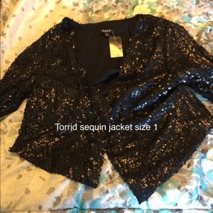 Torrid sequin jacket size 1 nwt