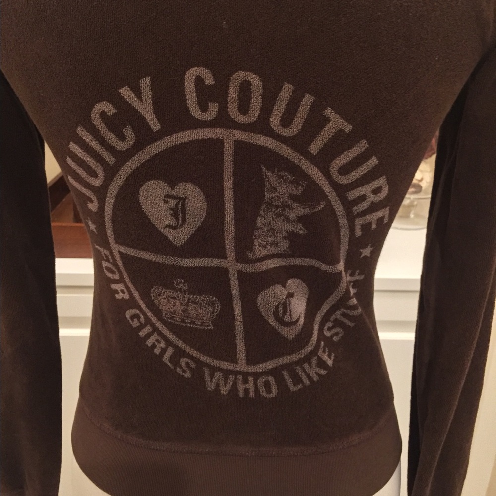 Juicy Couture brown terry hoodie