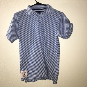 Tommy Hilfiger blue and white striped polo