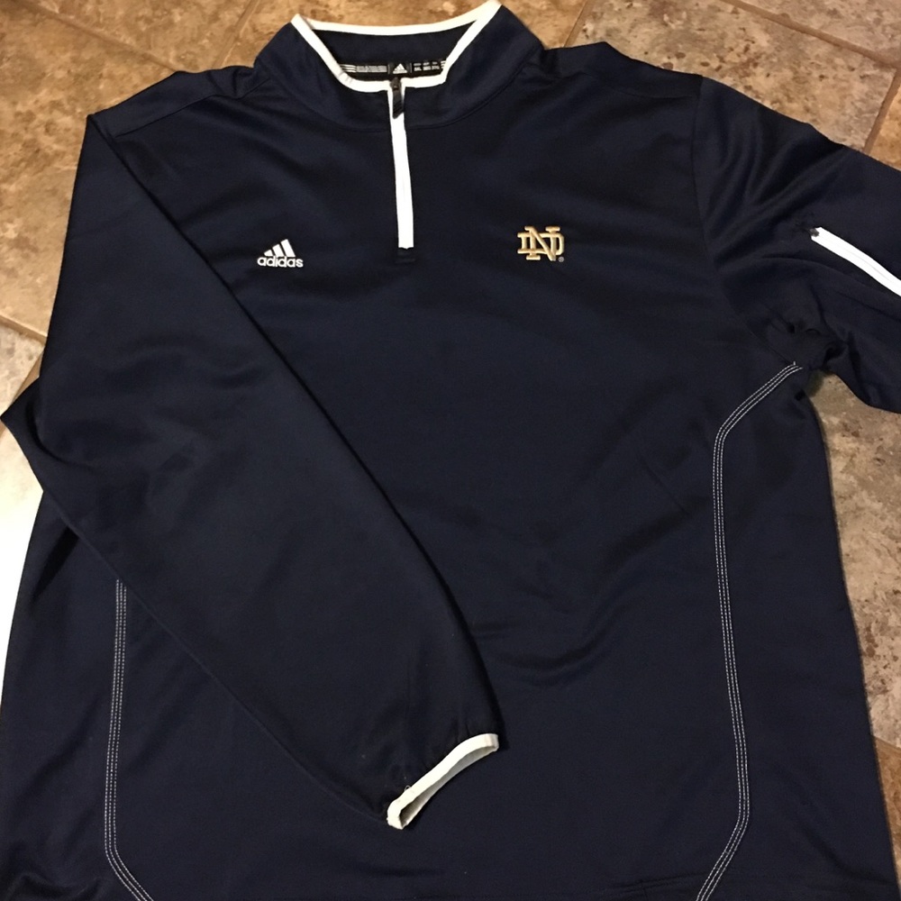 EUC Men’s Adidas Notre Dame 3/4 Pullover 3XL