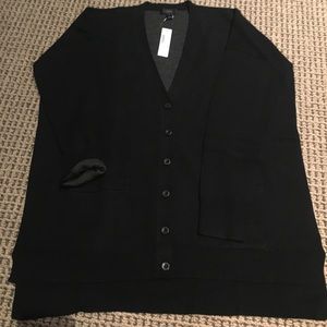 Jcrew double knit oversized black cardigan size M