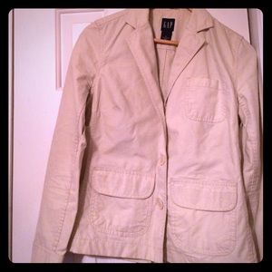 Gap Classic Cotton Blazer S great basic stone Gap Classic Cotton Blazer S great basic stone